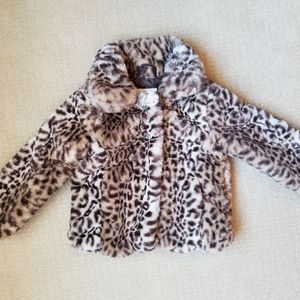 Nwot C&C California Leopard Furry Coat 3T